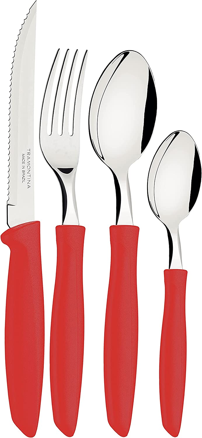 Tramontina Plenus Flatware set 16pcs (Red)